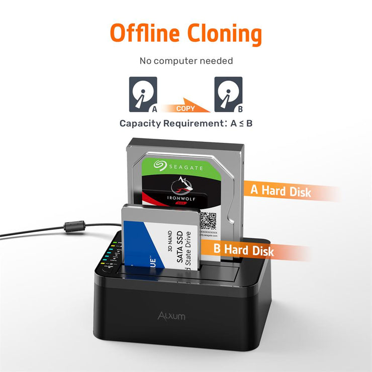 Clone Hard Drive Docking Station USB C 3.0 to SATA