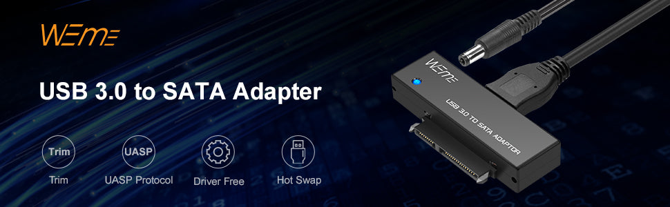 Hard Drive USB Adapter USB 3.0 to 2.5"/3.5" SATA