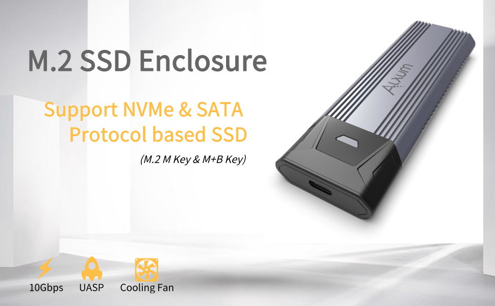 M.2 NVME SATA SSD Enclosure Adapter