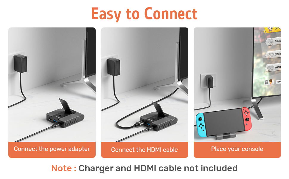 Portable Switch Docking Station 45W PD Charging